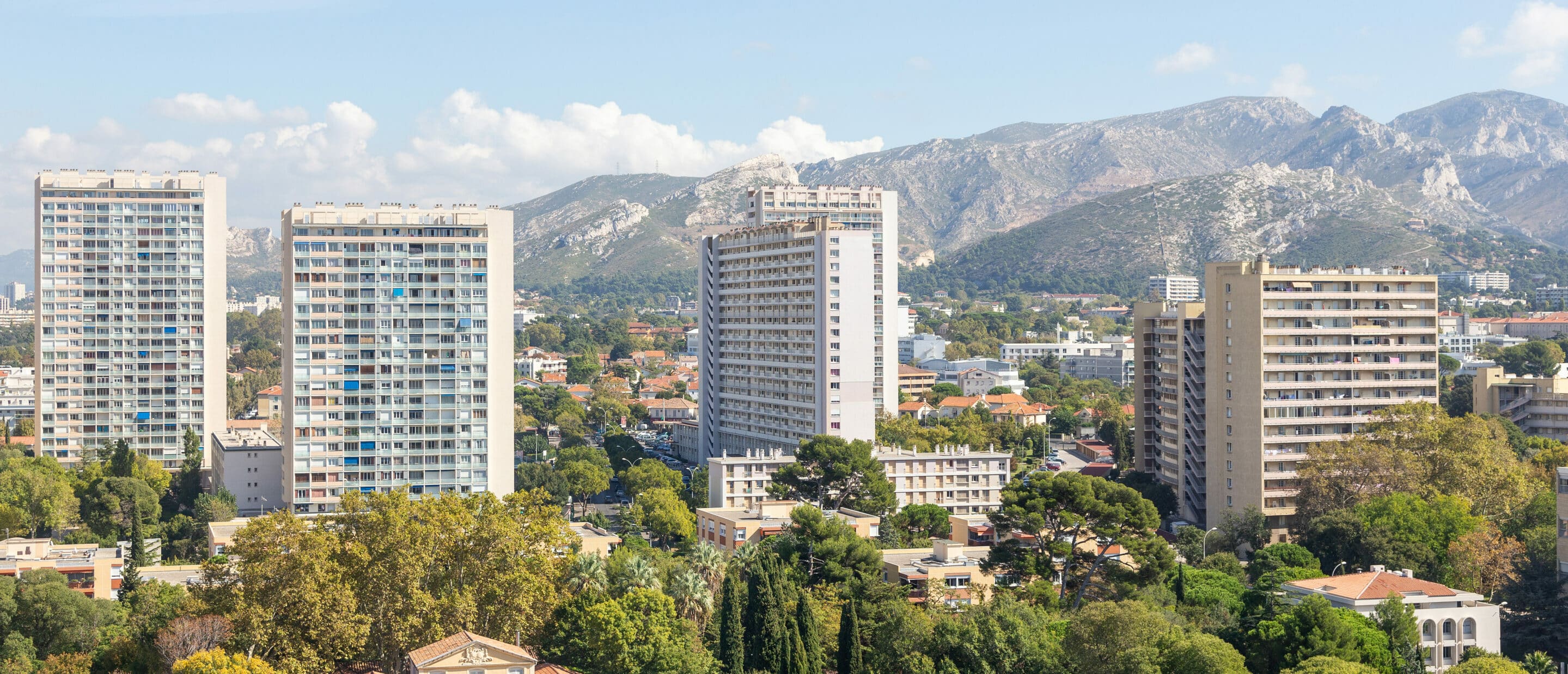 View of the city outskirts